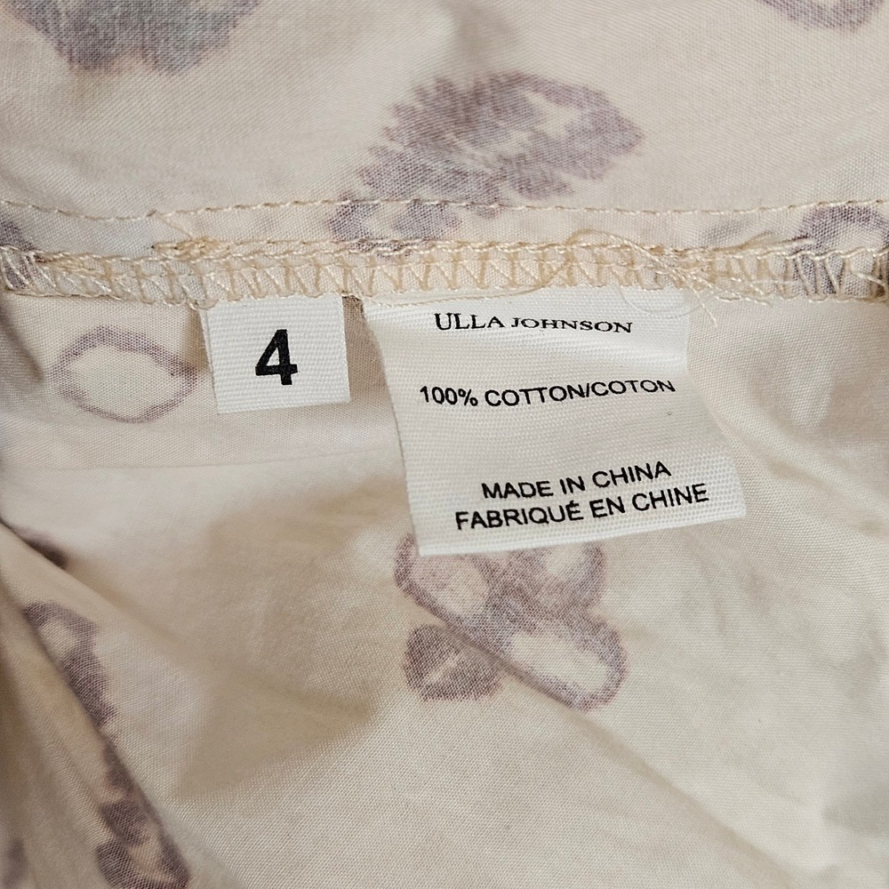 ULLA JOHNSON Miranda Mini Belted Tiered Dress Sz US 4 - Picture 6 of 14